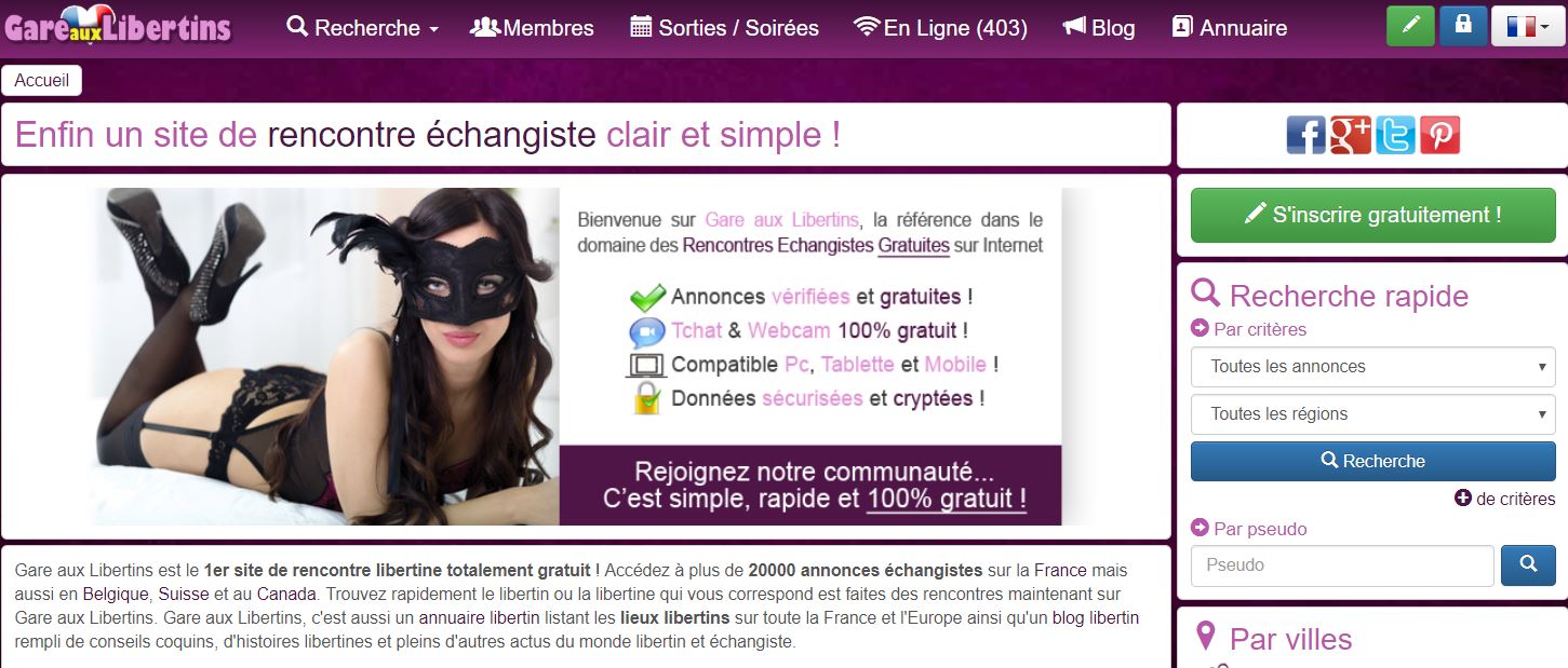 site de rencontre libertin gratuit