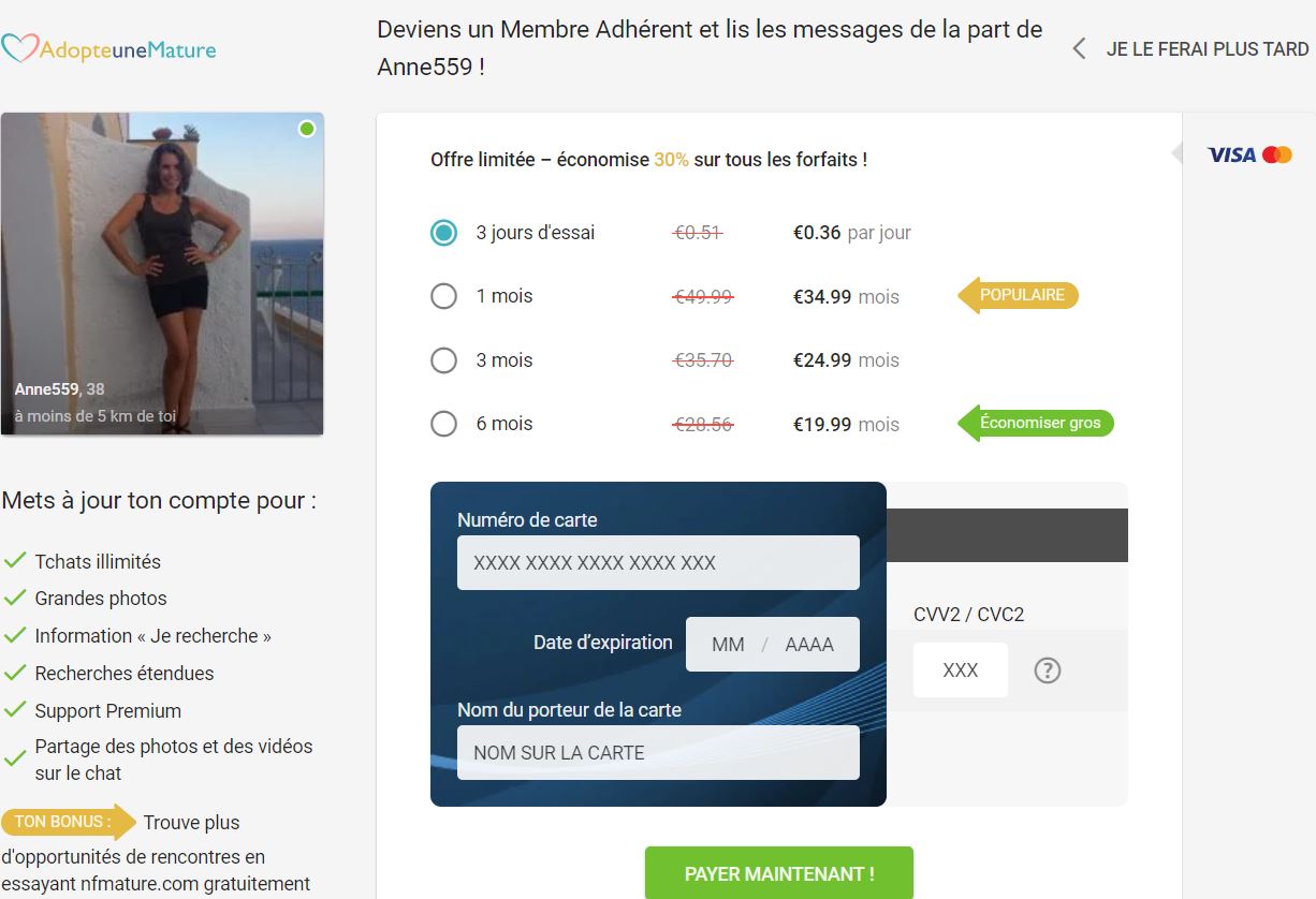 avis sur le site adopte une mature