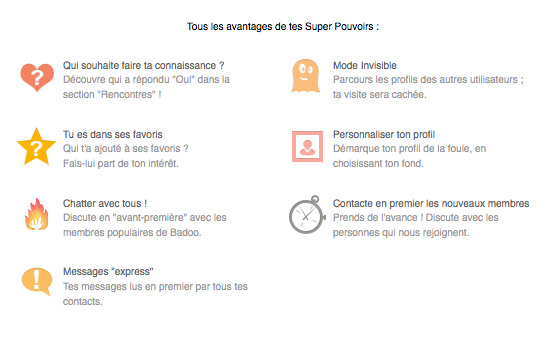 super pouvoir badoo