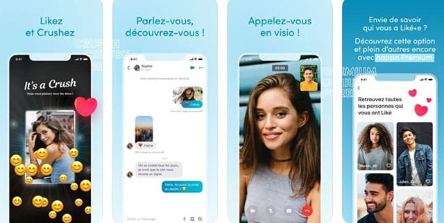 test de l'application happn