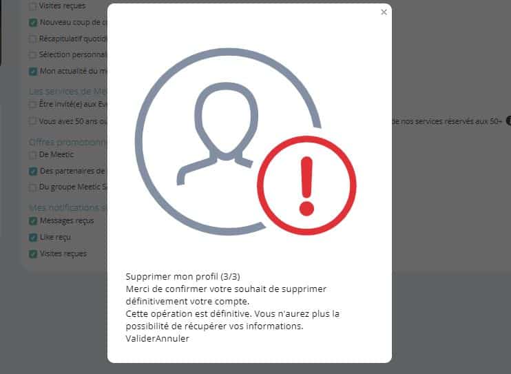 comment supprimer un profil meetic ?