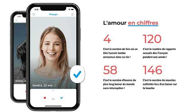 les chiffres de l'amour sur les applications