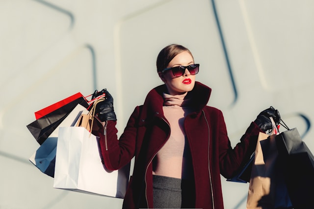 femme shopping